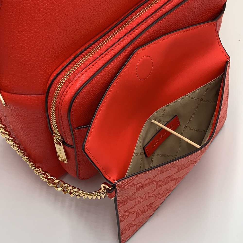 MICHAEL KORS DARK SANGRIA 
Maisie Medium Pebbled Leather 2-in-1 Backpack - Picture 7 of 16